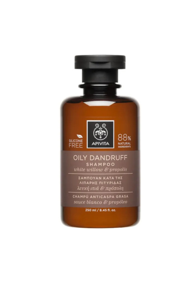 Apivita Oily Dandruff Shampoo With White Willow And Propolis 250ml