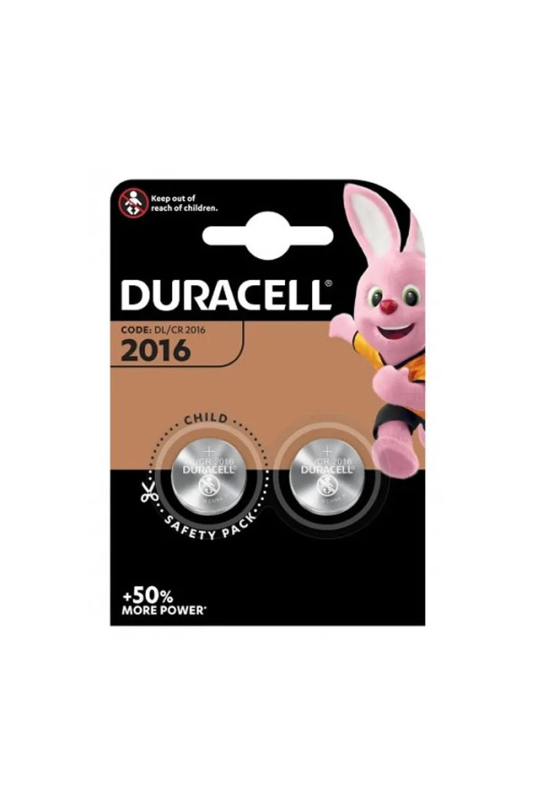 Duracell Lithium Button Battery 3V 2016 DL/CR2016 2 Units