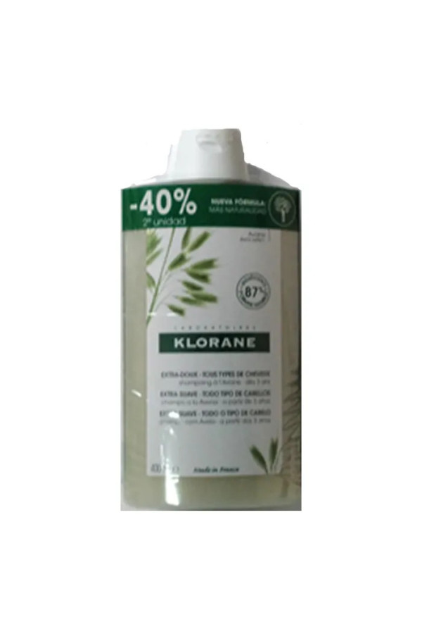 Klorane Champú Extra Suave Avoine 2x400ml