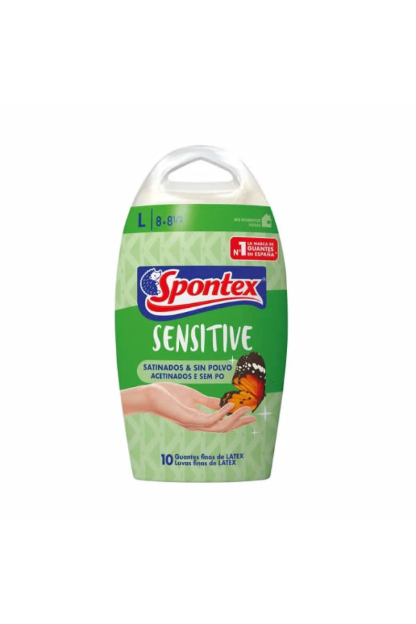 Spontex Latex Sensitive Satin Powder Free Gloves Size L