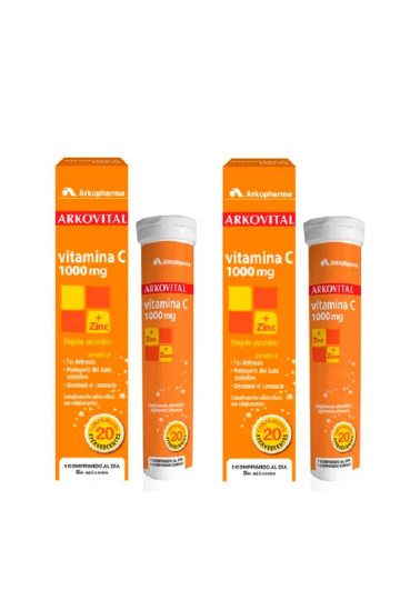 Arkopharma Arkovital Vitamine C 20 comprimés effervescents Duplo
