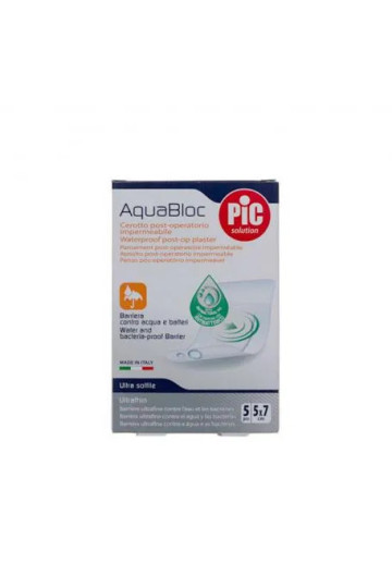 Pic Aquabloc Pansement Stérile Postopératoire Avec Bactéricide 5 X 7 Cm 5 U