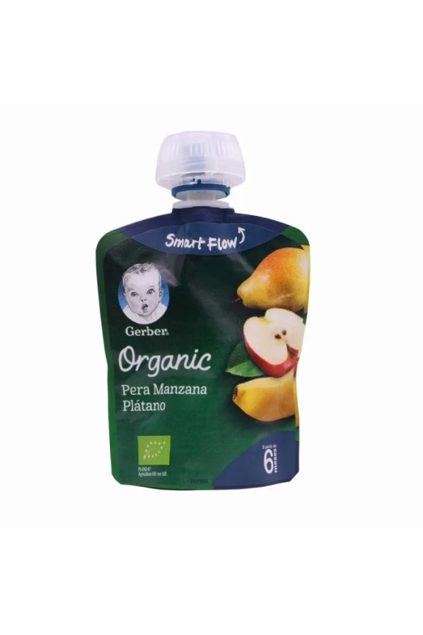 Gerber Organic Poire Pomme Banane 4X