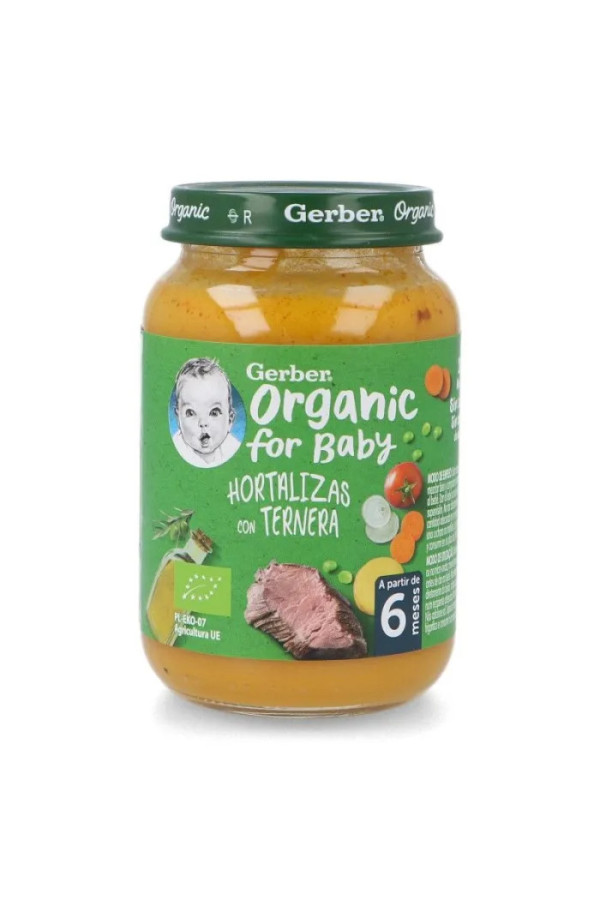 Gerber Organic Légumes Veau 1U 190g