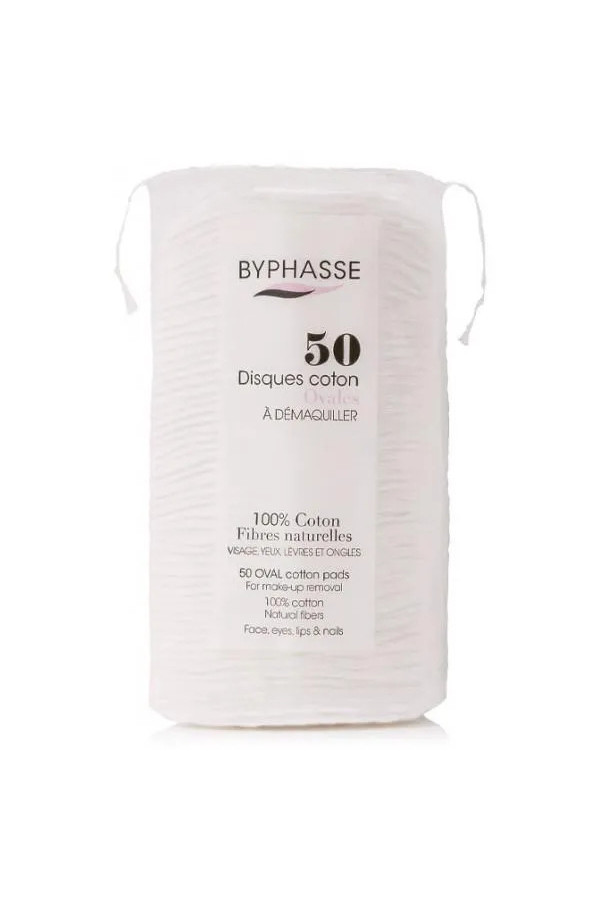 Byphasse Discos Algodón Ovales Desmaquillantes 50 U