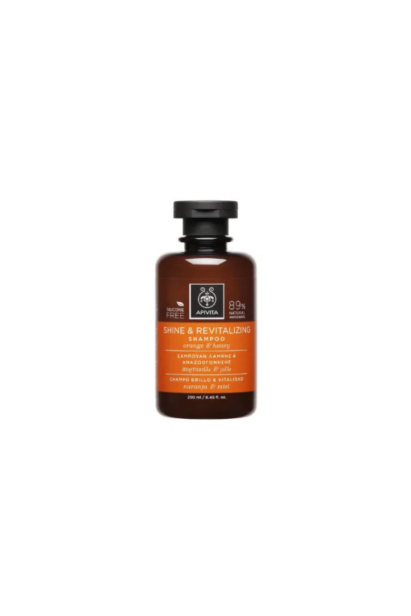 Apivita Shine And Revitalizing Shampoo With Orange And Honey 250ml