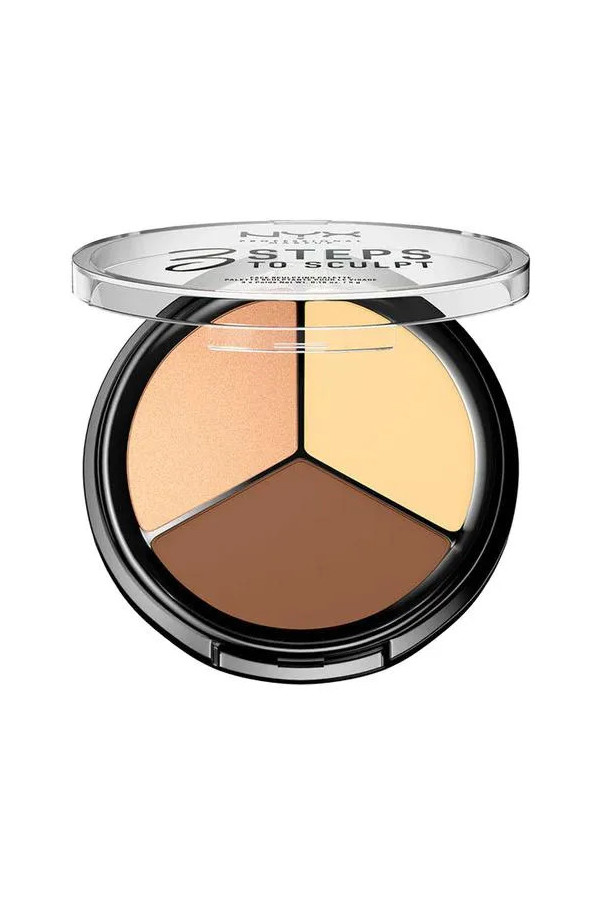 Nyx 3 Steps to Sculpt Face Sculpting Palette Light 5g