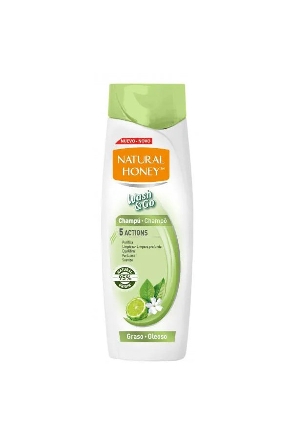 Natural Honey Wash y Go Champú Graso 400ml