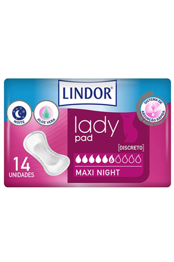 Lindor Lady Pad Maxi Night 6 Drops