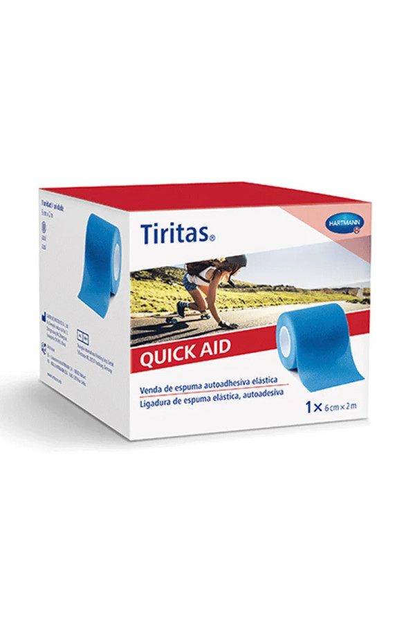 Pansements Quick Aid 6cm x 2m Bleu