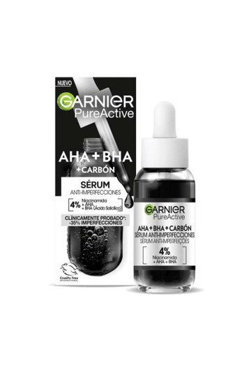 Garnier Pure Active Aha Bha Carbón Sérum Anti-Imperfecciones 30ml