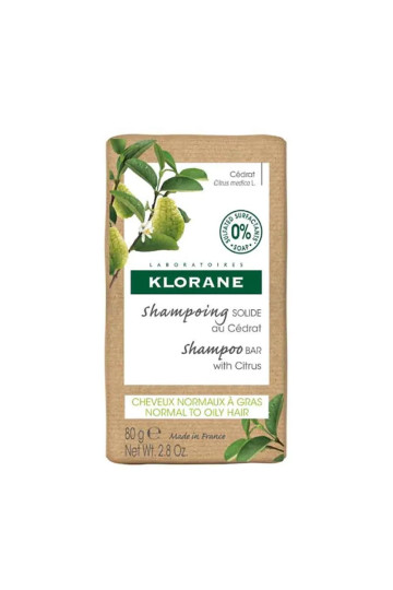 Klorane Shampooing Solide à la Citronnelle 80 g