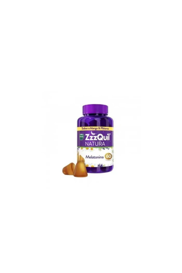 Vicks Zzzquil Natura Melatonin Saveur Mangue et Banane 60 Unités