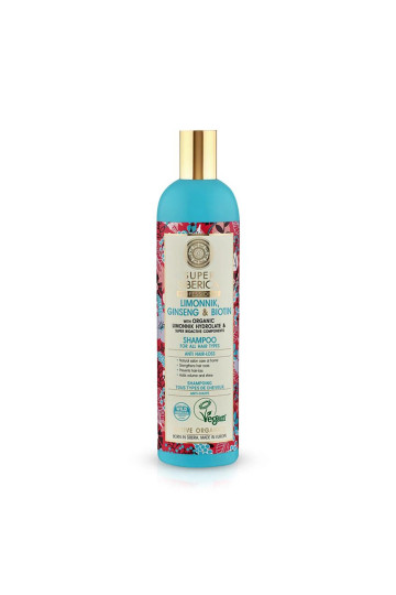 Natura Siberica Schizandra Ginseng y Biotina Champu Profesional 400ml