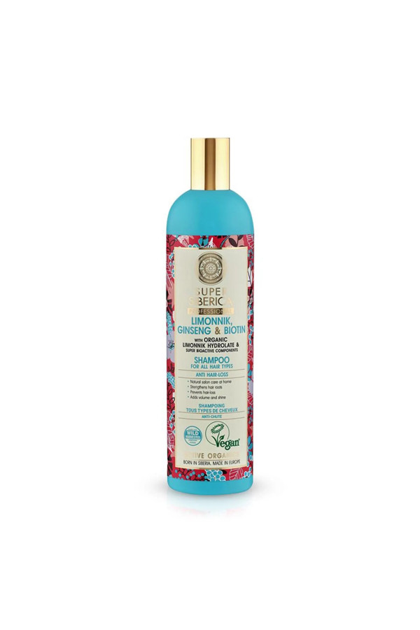 Natura Siberica Schizandra Ginseng y Biotina Champu Profesional 400ml