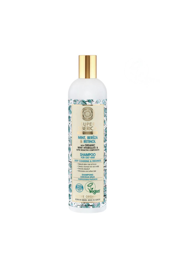 Natura Siberica Menta Abedul Retinol Champu Profesional Cabello Graso 400ml