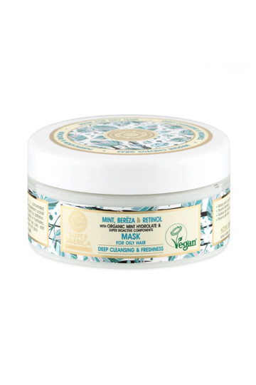 Natura Siberica Menta Abedul Retinol Mascarilla Capilar Cabello Graso 400ml