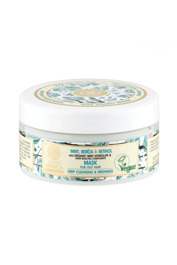 Natura Siberica Menta Abedul Retinol Mascarilla Capilar Cabello Graso 400ml