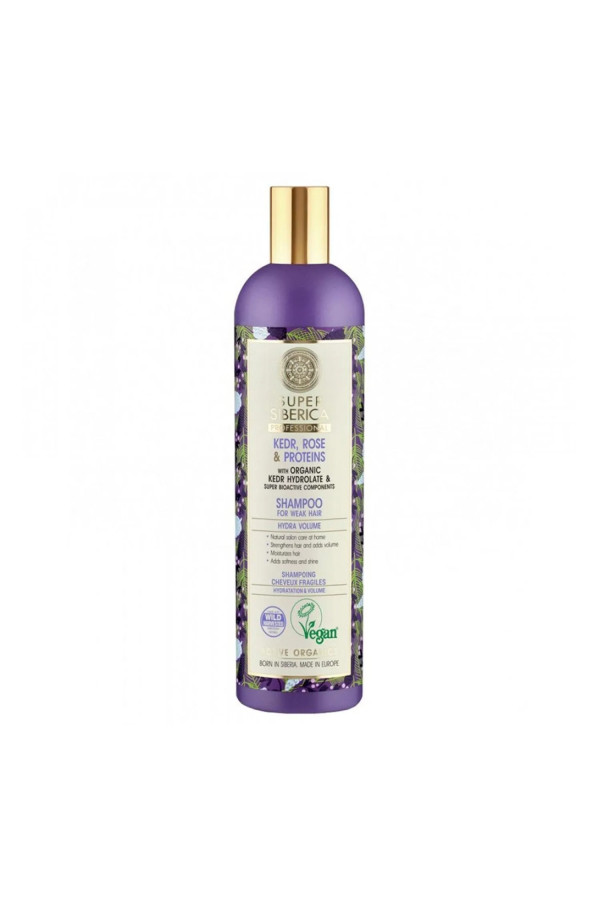 Natura Siberica Pino Rosa y Proteinas Champu Profesional Cabello Debil 400ml