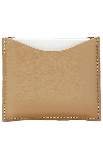 La Bouche Rouge Camel Leather Compact Case