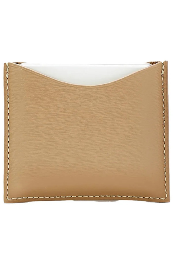 La Bouche Rouge Camel Leather Compact Case