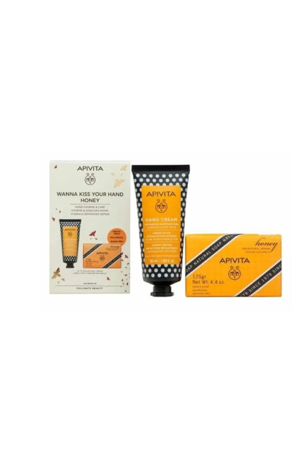 Apivita  Crème Pour Les Mains AAu Miel  50g + Savon Solide Naturel 125g