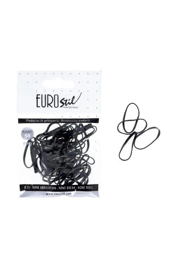 Eurostil Cabello Bolsa De Gomas Negras 50un