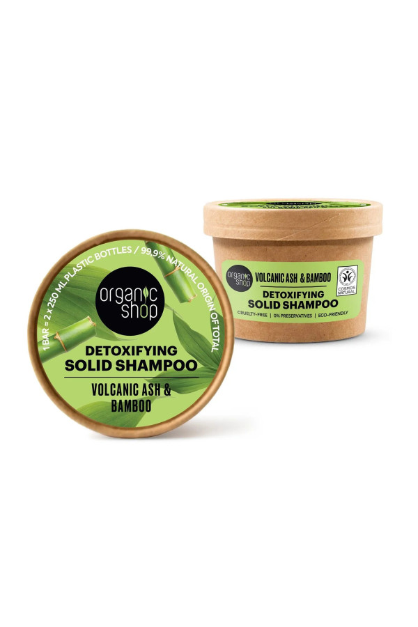 Organic Shop Volcanic Ash Champu Solido Detoxificante 60g