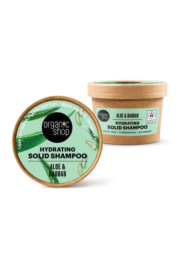 Organic Shop Aloe Champu Solido Hydratante 60g