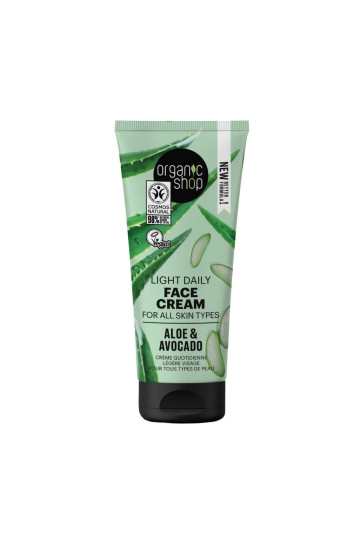 Organic Shop Aloe Crema Facial Diaria Todo Tipo De Pieles 50ml