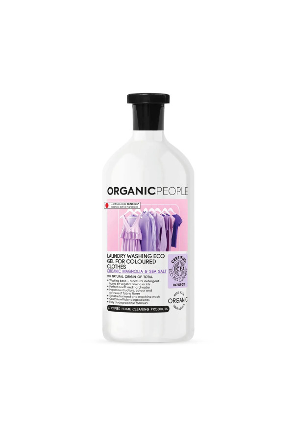 Organic People For Coloured Clothes Magnolia y Sea Salt Laundry Washing-Gel 200ml