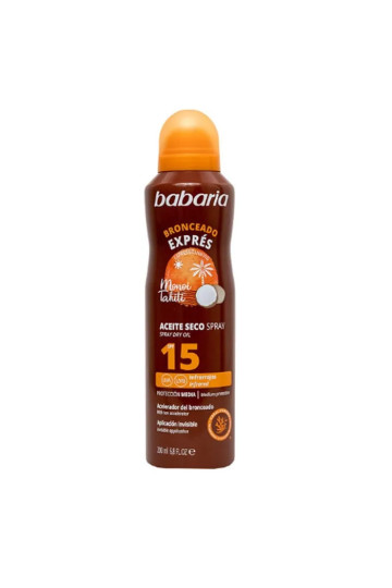 Babaria Monoi Tahiti Dry Oil Spf15 Vaporisateur 200ml
