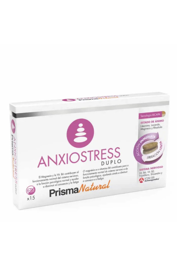 Prisma Natural Anxiostress Duplo 15 Bilayer Tablets