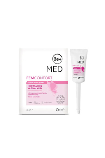 Be+ Crème Hydratante Vaginale Interne 8x6ml 