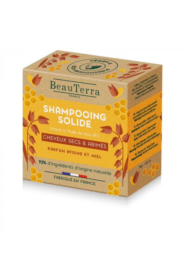 Beauterra Solide Champú De Avena y Miel 75g