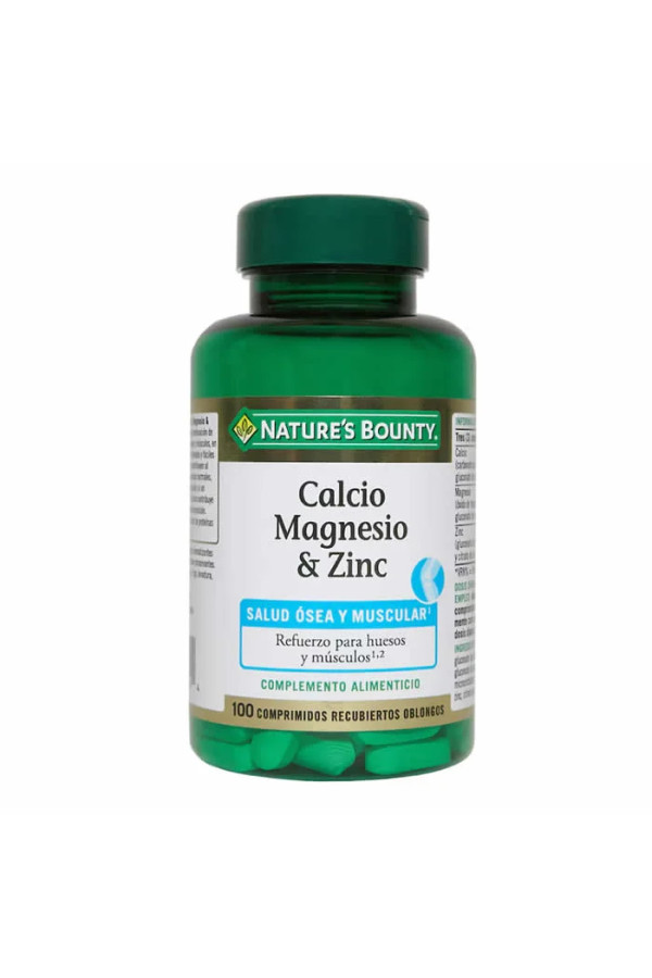 Nature's Bounty Calcium Magnesium & Zinc 100 Tablets