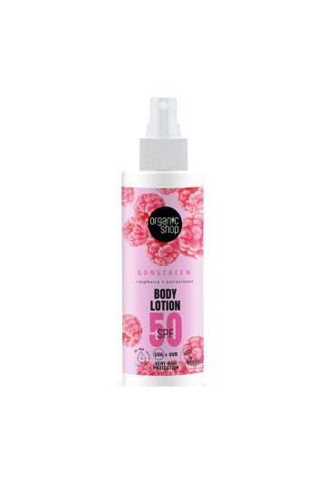 Organic Shop Raspberry Locion Corporal Spf50 150ml