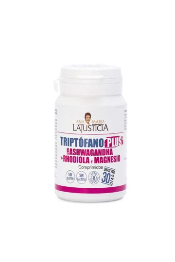 Justice Tryptophan Plus avec Ashwagandha Rhodiola Et Magnésium 60 Comprimés