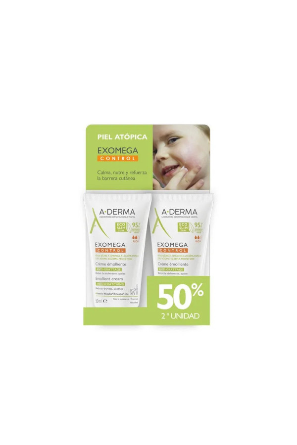 A Derma Exomega Control Crème émolliente 2x50ml