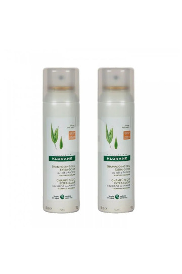 Klorane Shampoing Sec à l'Avoine Et Céramide Avec Couleur 2x150 ml