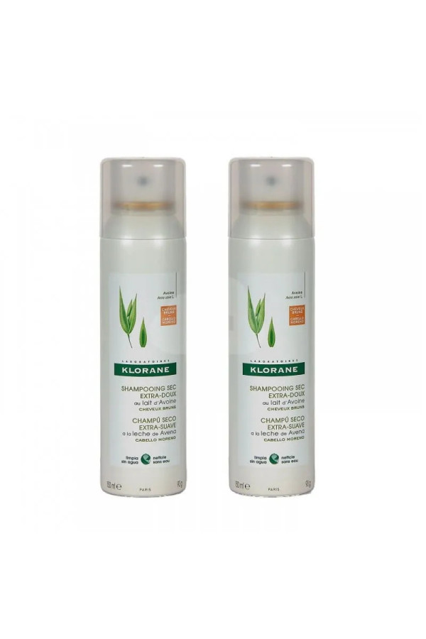 Klorane Shampoing Sec à l'Avoine Et Céramide Avec Couleur 2x150 ml