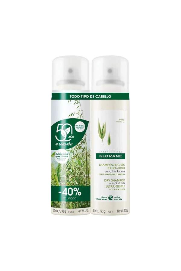 Klorane Shampoing Sec Au Lait d'Avoine Duplo 2x150ml