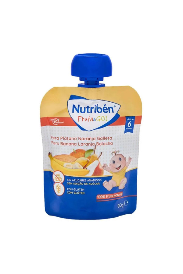 Nutribén Fruit & Go! Poire, Banane, Orange Et Biscuit 90g