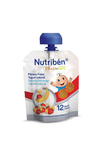 Nutribén Fruit & Go Banane, Fraise Et Yaourt Nature 90g