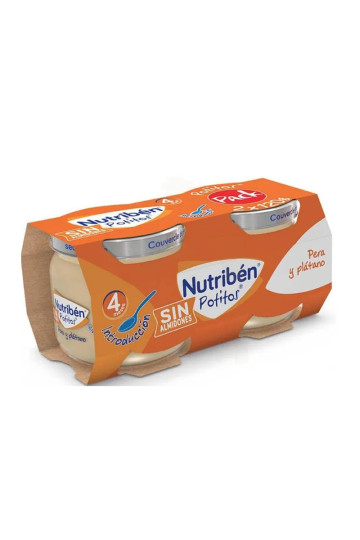 Nutribén Pot Banane, Mandarine, Poire et Biscuit 2 Bocaux 190 g