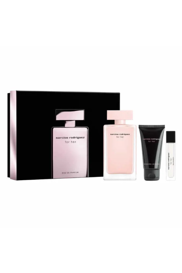 Narciso Rodriguez For Her Eau De Perfume Spray 100ml Coffret 3 Produits