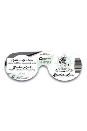 Eurostil Barber Line Antifaz Barbero Negro Negro Pack 50un