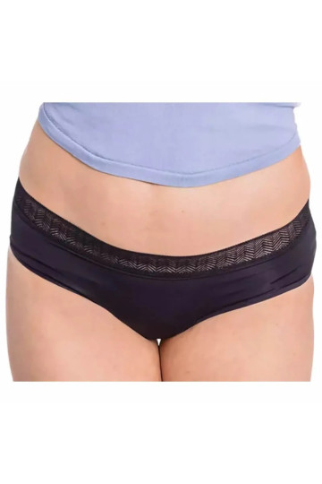 Enna Hipster Menstrual Panty Black Abundant Flow T-L Evening
