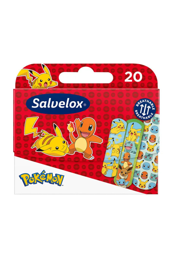 Salvelox Pokémon Pansements Souples 20 Unités