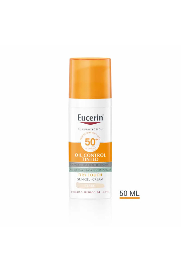 Eucerin   Oil Control Dry Touch Gel Crema SPF50+ Tinted Light 50ml